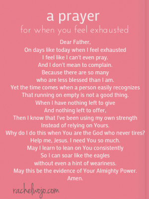 Prayer for When You Feel Exhausted