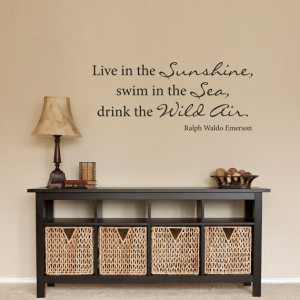 Emerson Quote Wall Decal Drink the Wild by StephenEdwardGraphic, $24 ...