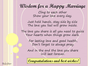 Wisdom For A Happy Marriage. Free Congratulations eCards, Greeting ...