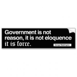 George Washington Quote / White on black Car Bumper Sticker