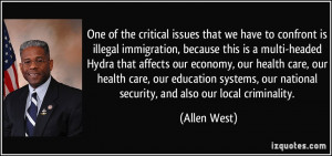 One of the critical issues that we have to confront is illegal ...