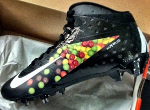 ... Skittles Football Cleat For Candy-Loving Running Back Marshawn Lynch