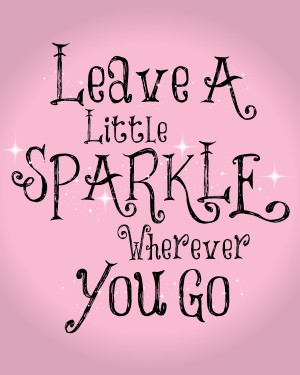 pink sparkle quote