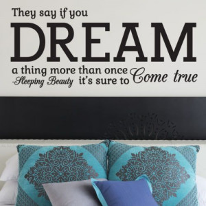 DREAM, LARGE WALL STICKER, Sleeping Beauty, Disney Quote, Decal ...