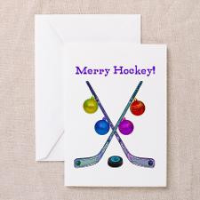 Ice Hockey Christmas Greeting Cards