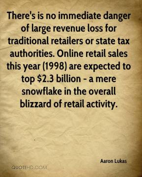 loss for traditional retailers or state tax authorities. Online retail ...