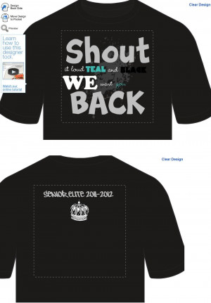 made 2 cheer shirts for fun, they're not funny (at least i hope not ...