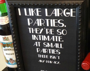 Printable I Like Large Parties Great Gatsby Fitzgerald Quote Sign ...