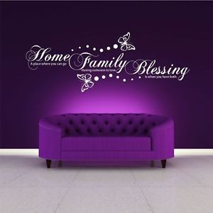 FAMILY-HOME-BLESSING-WALL-ART-WALL-QUOTE-STICKER-DECAL-MURAL-STENCIL ...