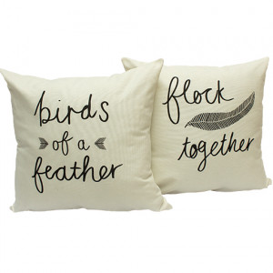 Birds of a Feather Flock Together Pillow Cover Set