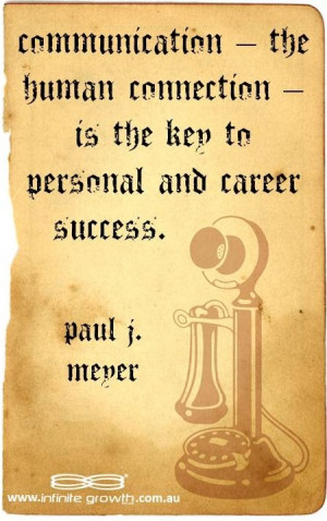 ... connection - is the key to personal and career success.