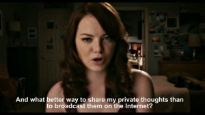 easy a, emotions, funny, girl, internet, private