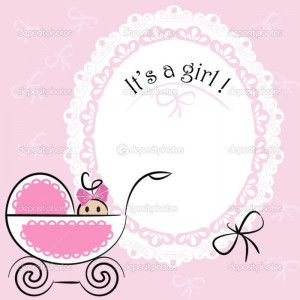 Girl Baby Card Its A Girl Theme Baby Girl Congratulations Quotes ...