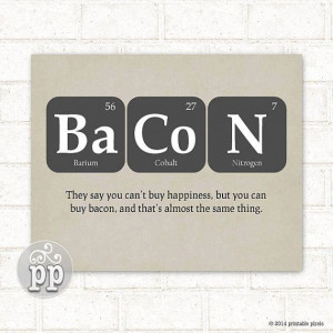 ... , Bacon, Funny Quote, Teacher Art, Science, Nerd, Geekery, Instant