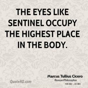 The eyes like sentinel occupy the highest place in the body.