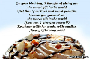 on your birthday i thought of giving you the cutest gift in the world ...