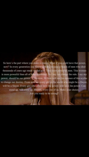 Buffy's Inspiring speech to the Potentials