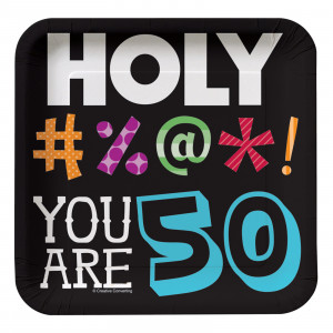Home > Holy Bleep 50th Birthday - Square Dessert Plates
