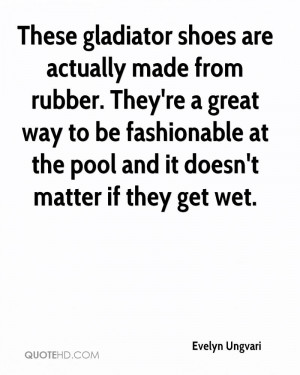 These gladiator shoes are actually made from rubber. They're a great ...