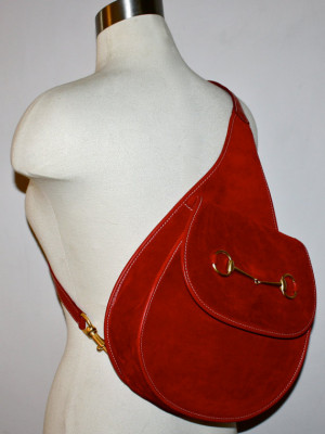 Vintage Red Leather Gucci Bag