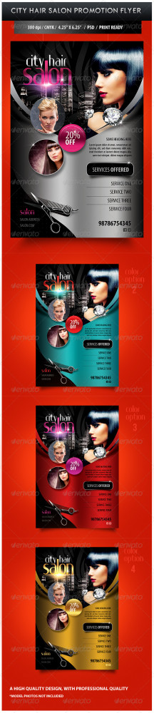 Hair Salon Promotional Flyer Template 300x240 Hair Salon Promotional