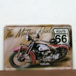 ... Road US Route 66 Motorcycle Metal Tin Signs Garage,Pub,Mancave Decor