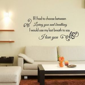 ... Love You DIY Removable Vinyl Quote Wall Sticker Decal Art Home Decor