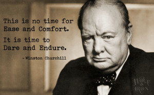 This is no time for ease and comfort. It is time to dare and endure.