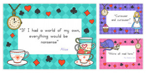 Alice in Wonderland Quotes Display Posters - australia, alice ...