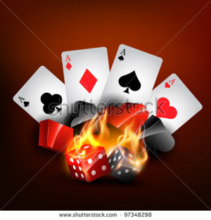 Burning Ace Card
