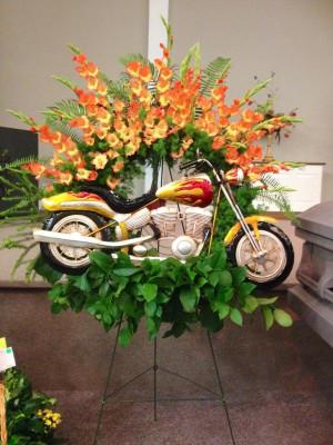 Motorcycle Tribute, funeral flowersFloral Design, Bloom Design, Design ...