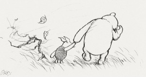 Winnie the Pooh was drawn by E.H. Shepard