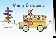 Merry Christmas School Bus card - Product #308403