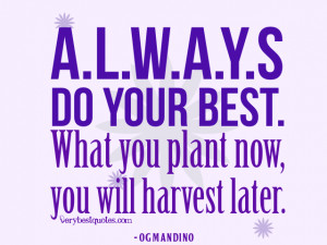 Always do your best quotes, Og Mandino quotes