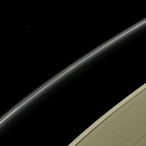 Remarkable View Of Uranus As Seen Through The Rings Of Saturn