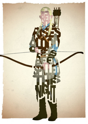 Legolas typography print based on a quote from the movie Lord of the ...