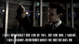 Matt Smith 11th Doctor final scene quote by SteveZilla93