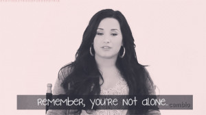 Demi Lovato Quote (About alone, Bipolar, Bullying, depressed ...