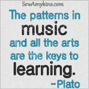 patterns music Plato saying quote arts appreciation machine embroidery ...