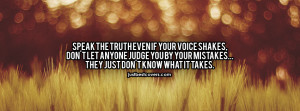 Speak The Truth Quotes Facebook Cover Photo