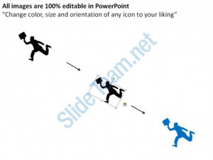 growing towards the target man climbing stairs to bulls eye ppt slides ...