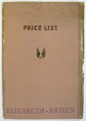 Elizabeth Arden 1937 price list