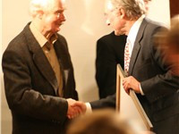 Dawkins receiving the Deschner Prize in Frankfurt, October 12, 2007 ...