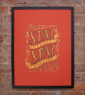 ... hand lettered quote printed on French paper is a reminder to never