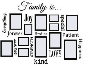 Family Is...Vinyl Wall Quote Decal Works Great with Picture Frames ...