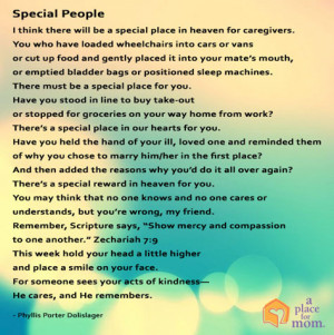 Poem: Special People by Phyllis Porter Dolislager