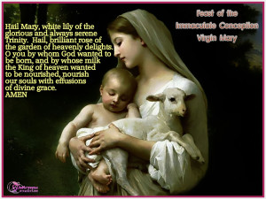 Virgin Mary Immaculate Conception Virgin and Child Prayer