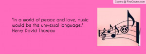Peace Love Music Quote And Pic cover