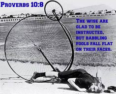 Proverbs 10:8 The wise are glad to be instructed, but babbling fools ...