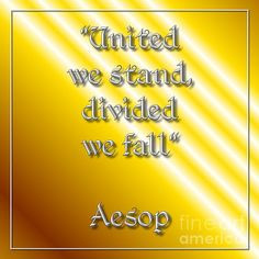 ... Prices start at $4.30 #Aesop #Quotes #Unity #posters #cards #sayings